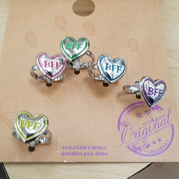 BFF adjustable heart rings - Picture 6 of 6
